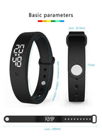 New V9 Smart Bracelet With Body Temperature Monitoring Precise Display Smart Band Vibration reminder Smart Clock Smart Wristband