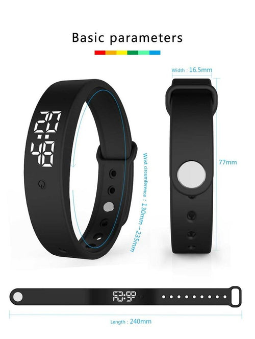 New V9 Smart Bracelet With Body Temperature Monitoring Precise Display Smart Band Vibration reminder Smart Clock Smart Wristband